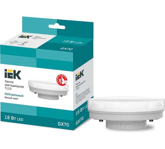 Лампа таблетка IEK led t110 18вт 230в 4000к gx70 LLE-T110-18-230-40-GX70 1
