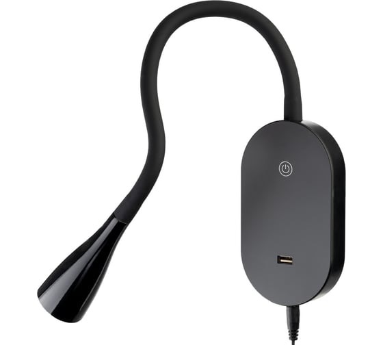 Светильник гибкий Citilux Рио LED с USB Черный CL704381N