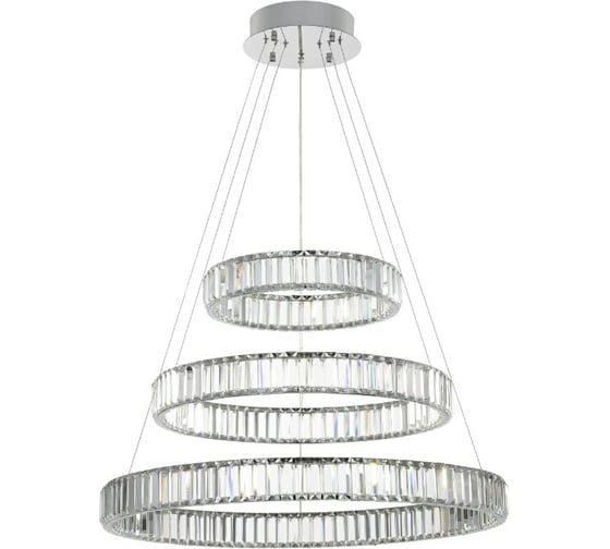 Люстра хрустальная Citilux Чезаре LED с пультом Хром CL338381