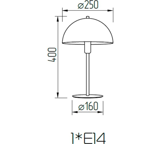 Настольный светильник ТопДекор Dome T1 12 G