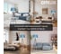 Торшер Citilux Рейнер чёрный со столиком и синим абажуром CL806023 9