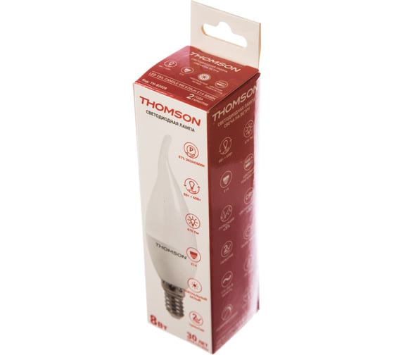 Светодиодная лампа THOMSON LED TAIL CANDLE 8W 670Lm E14 4000K TH-B2028
