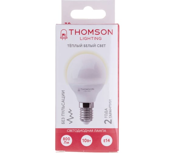 Светодиодная лампа THOMSON LED GLOBE 10W 800Lm E14 3000K TH-B2035