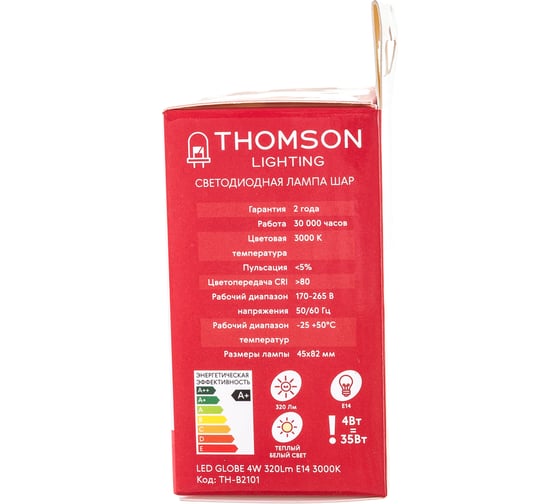 Светодиодная лампа THOMSON LED GLOBE 4W 320Lm E14 3000K TH-B2101