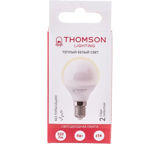 Светодиодная лампа THOMSON LED GLOBE 4W 320Lm E14 3000K TH-B2101