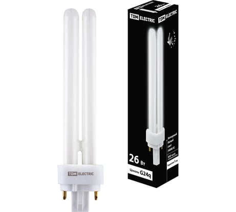 Энергосберегающая лампа TDM ELECTRIC КЛЛ-PD-26Вт-4000K-G24q-3 SQ0323-0092