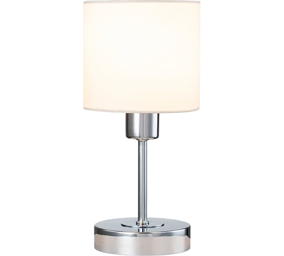 Настольный светильник ESCADA 1109/1 E14*40W Chrome/Beige 1109/1 Chrome/Beige