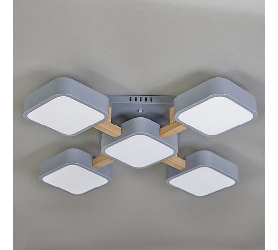 Потолочный светильник ESCADA 10213/5 LED*96W Grey/Wooden 10213/5LED