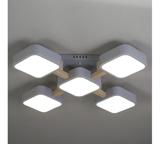 Потолочный светильник ESCADA 10213/5 LED*96W Grey/Wooden 10213/5LED
