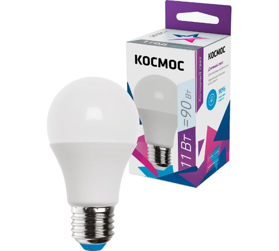 Светодиодная лампа Космос А60 11W 220V E27 6500K LkecLED11wA60E2765 1