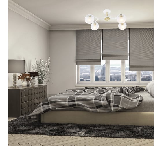 Потолочный светильник ESCADA 1130/4PL E27*60W White/Gold 1130/4PL White