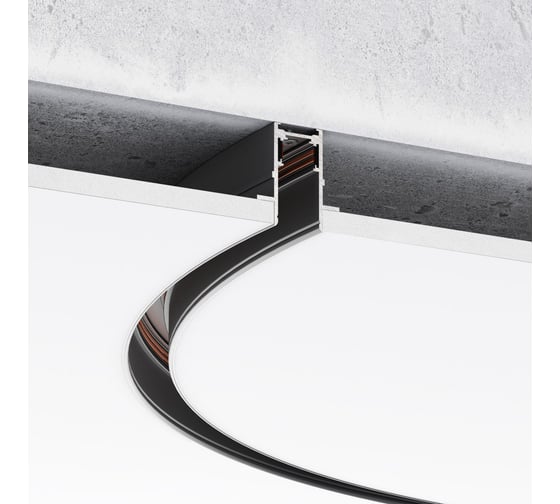 Встраиваемый радиусный шинопровод Elektrostandard черный, ⌀ 800мм 85158/00 slim magnetic a066494