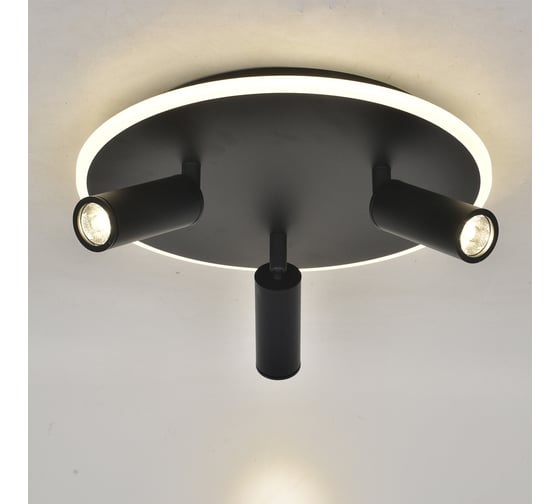 Потолочный светильник ESCADA 20046SMA/03 LED 37W 4000K черный 20046SMA/03LED BK