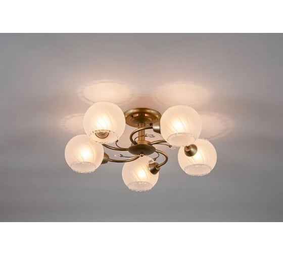 Потолочный светильник ESCADA E14*40W Antique brass 1111/5
