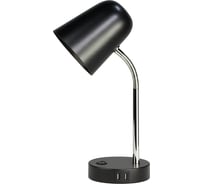 Настольный декоративный светильник Фарлайт "modern office" с usb черный е14 FAR002315