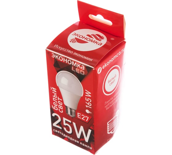 Светодиодная лампа Экономка А60 25Вт Е27 230v 4500K 2250лм Eco LED25wA60E2745