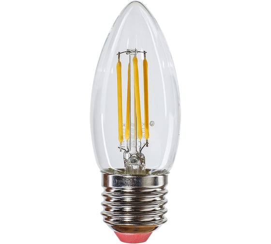 Лампа Экономка LED Филамент 5Вт Свеча 160-260V Е27 450лм 2700KEco LedFL5wCNE2727
