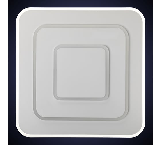 Люстра потолочная светодиодная RITTER диммируемая GALASSIA с ДУ 3 режима 470x470x55 94Вт 2700K+6400K/4200K/6400K+2700KК 43м белый 51582 5
