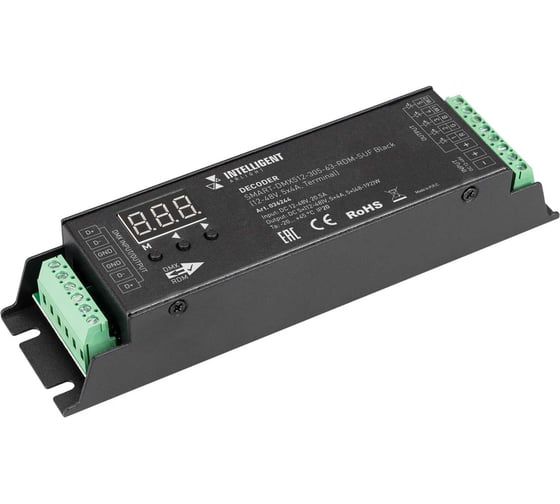 Декодер INTELLIGENT ARLIGHT SMART-DMX512-305-63-RDM-SUF Black IARL, IP20, металл 036244 1
