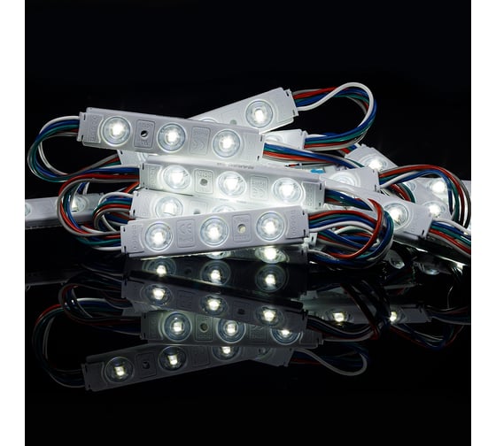 Светодиодный модуль MAKSILED 20 шт./гирлянда 0.96 Вт, 12 В, ip65, 3smd rgbw, ML-M3RGBW