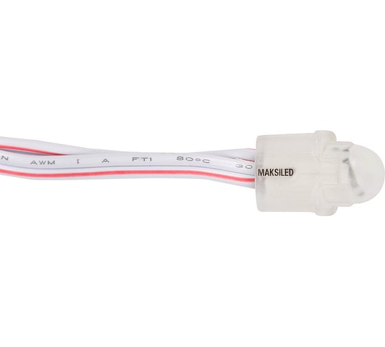 Светодиодный пиксель MAKSILED 50 шт./гирлянда, 9 мм, 1smd диод 2835, 12 В, 0.15 Вт, ip67, зеленый, ML-1PIX-SMD-G