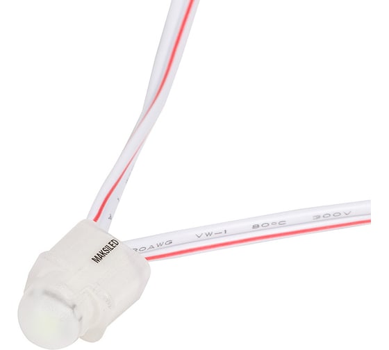 Светодиодный пиксель MAKSILED 50 шт./гирлянда, 9 мм, 1smd диод 2835, 12 В, 0.15 Вт, ip67, зеленый, ML-1PIX-SMD-G