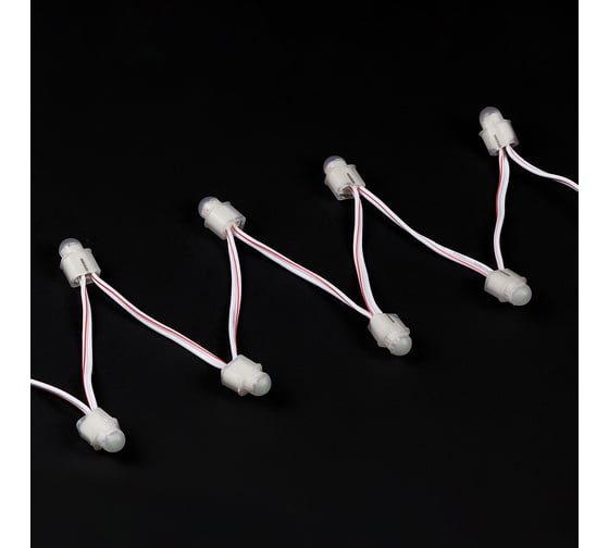 Светодиодный пиксель MAKSILED 50 шт./гирлянда, 9 мм, 1smd диод 2835, 12 В, 0.15 Вт, ip67, зеленый, ML-1PIX-SMD-G