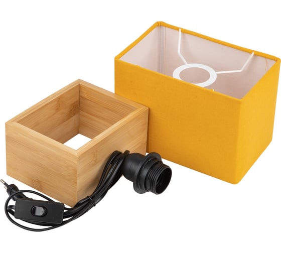 Светильник настольный Uniel декоративный UML-B401 E27 ORANGE/WOOD UL-00010955