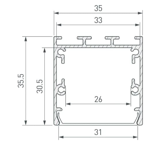 Профиль Arlight LINE-S-3535-3000 WHITE 3 м 041832