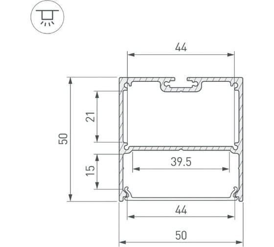 Профиль Arlight SL-LINE-5050-LW-3000 ANOD 3 м 043976