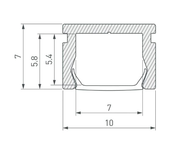 Профиль Arlight PIK-1007-3000 ANOD 3 м 045493