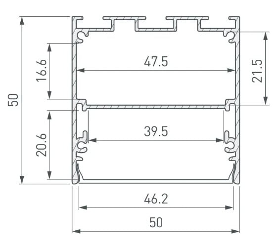 Профиль Arlight LINE-S-5050-3000 BLACK 3 м 041841