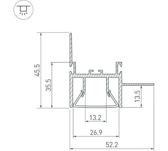 Профиль Arlight FOLED-WALL-3000 3 м 044857