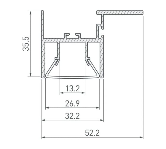 Профиль Arlight FOLED-CEIL-SIDE-3000 3 м 044856