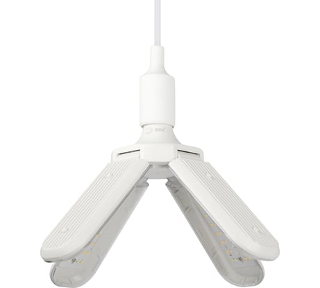 Светодиодная фитолампа для растений ЭРА fito36wrа90e27fold 4х лепестковая, полного спектра 36 Вт, е27 Б0061430