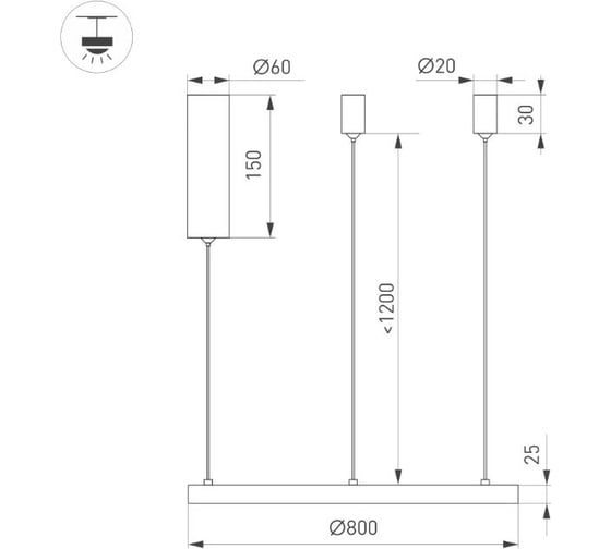 Светильник Arlight SP-CONGO-MULT-1-R800-42W Warm3000 1 шт 046250