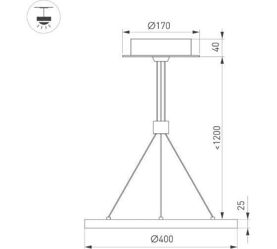 Светильник Arlight SP-CONGO-CAN-1-R400-24W Warm3000 1 шт 046209