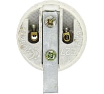 Патрон EKF керамический E27 с держателем 20 шт. LHCe-E27-h