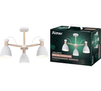 Люстра потолочная RITTER VOLANTE 650x430 6м 3хЕ27 металл белый/дерево 52594 3