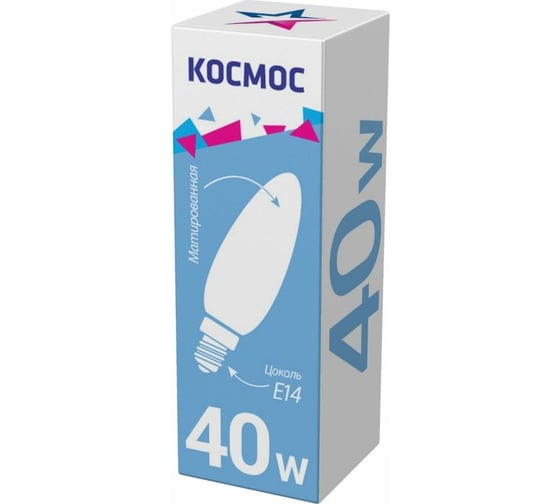 Лампа накаливания КОСМОС СВ МТ 40Вт E14 LKsmSCnFr40E14v2 1
