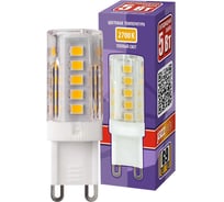 Светодиодная лампа Jazzway PLED-G9 5Вт капсульная 2700К теплый белый G9 320лм 175-240В пластик d16х50мм 1032102B