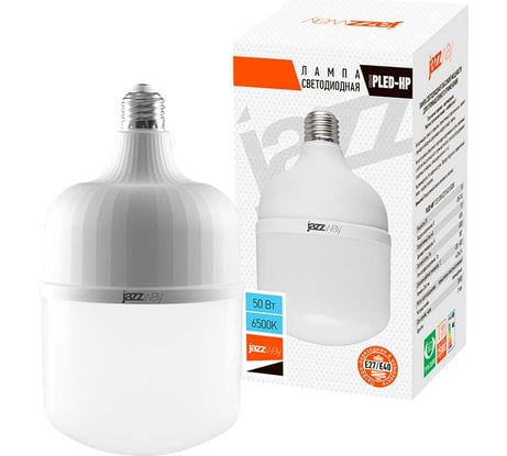 Светодиодная лампа Jazzway высокомощная PLED-HP-T120 50Вт 6500К холодный белый E27/E40 (переходник в комплекте) 4500лм 220В/50Гц 5018020A