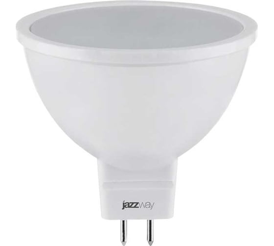 Светодиодная лампа Jazzway PLED-ECO 5Вт JCDR MR16 рефлектор матовая 3000К теплый белый GU5.3 400лм 230В/50Гц 1037077A