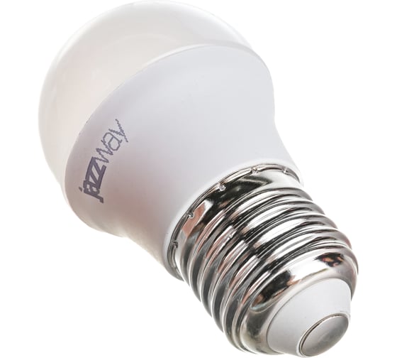 Светодиодная лампа Jazzway PLED-ECO 5Вт G45 шар матовая 3000К теплый белый E27 400лм 230В/50Гц 1036957A