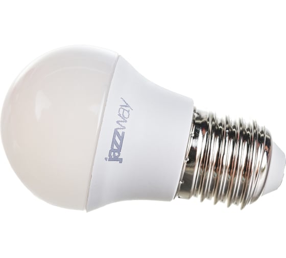 Светодиодная лампа Jazzway PLED-ECO 5Вт G45 шар матовая 3000К теплый белый E27 400лм 230В/50Гц 1036957A