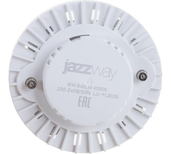 Светодиодная лампа Jazzway PLED-GX53 8Вт таблетка матовая 4000К нейтральный белый GX53 640лм 230В/50Гц 5006065