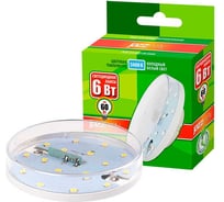 Светодиодная лампа Jazzway PLED-ECO 6Вт таблетка прозрачная 3000К теплый белый GX53 510лм 230В/50Гц 2851970