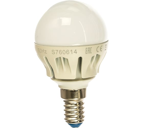 Светодиодная лампа Uniel LED-G45-6W/NW/E14/FR ALM01WH Форма шар, матовая колба 8138