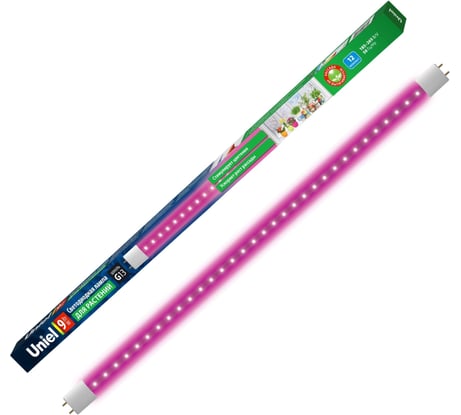 Светодиодная лампа Uniel LED-T8-9W/SPSB/G13/CL PLP30WH для растений UL-00006697