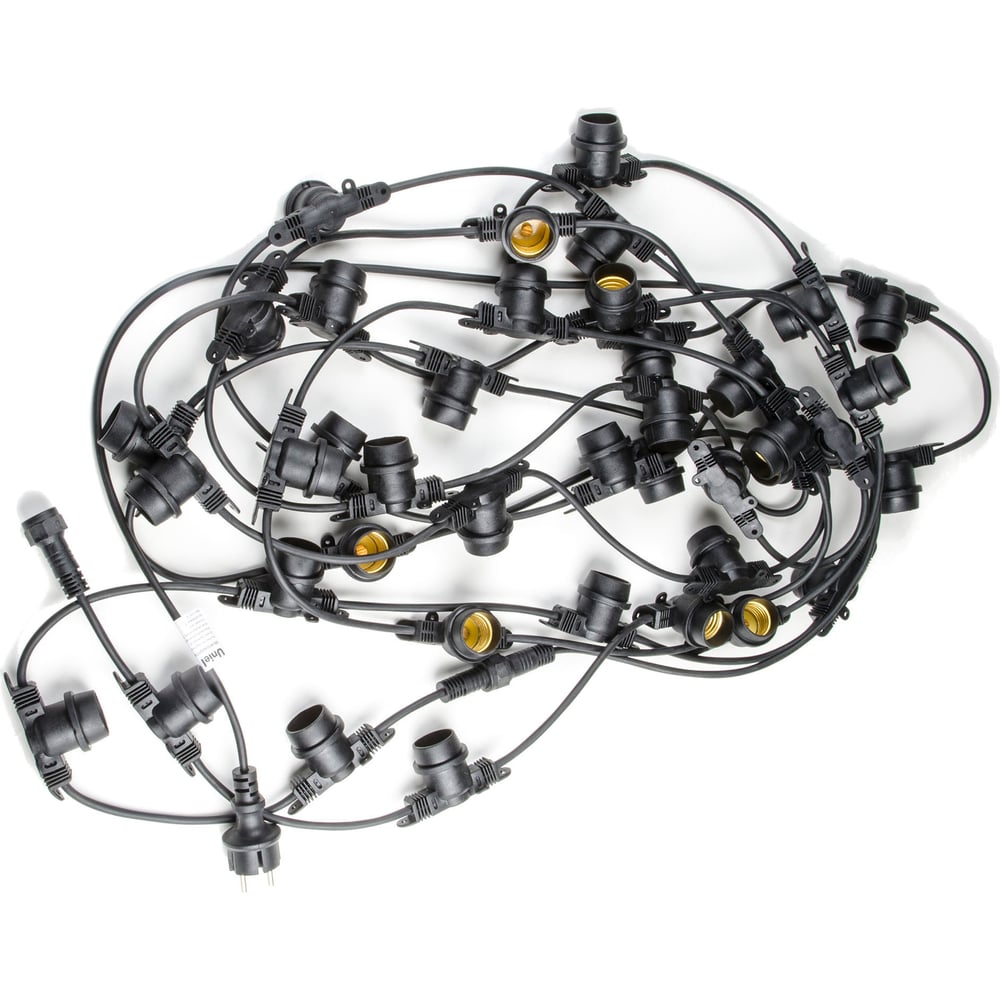 Гирлянда Uniel UDL-K110 40/E27/10M IP65 BLACK BELT-LIGHT Белт-лайт, 10 ...